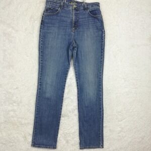 Lee Womens‎ Jeans Straight Leg Relaxed Fit Blue Denim High Rise Medium Long 12L
